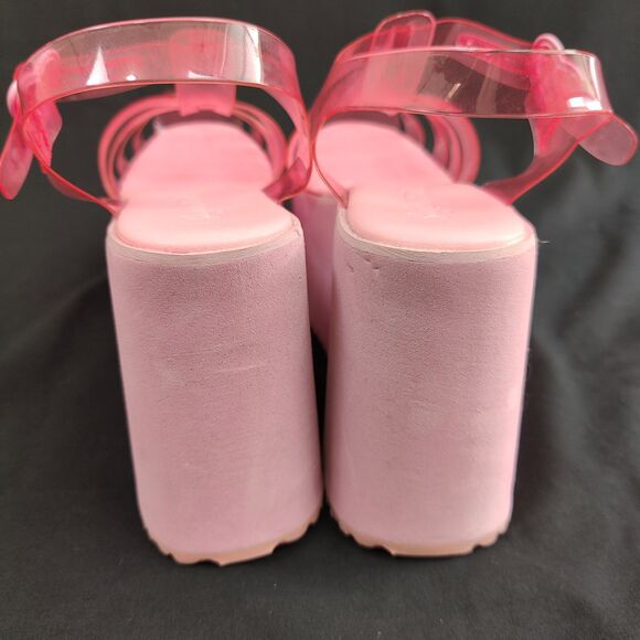 Dollskill ♡ Sugar Thrillz ♡ Sugar Rush Platform Jelly Sandals in Pink - Picture 5 of 9